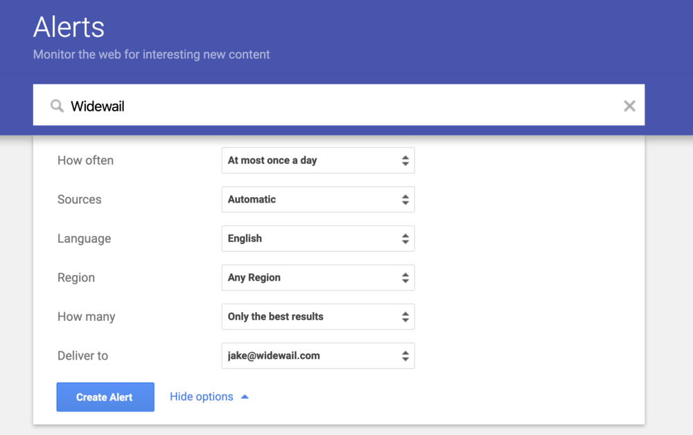 MODIFY GOOGLE ALERTS visual data 4